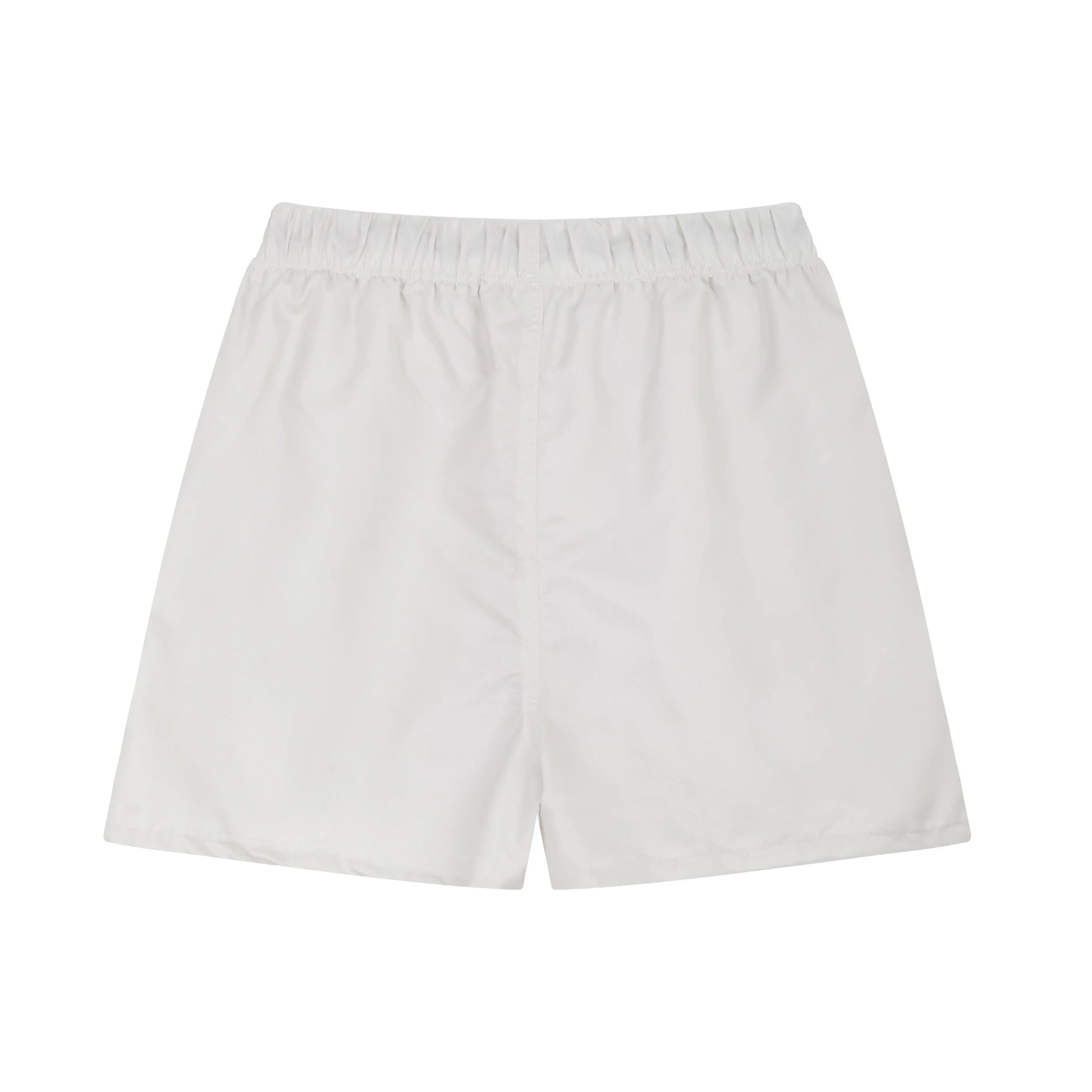 Fear of God Essentials Cloud Dance fleece shorts in light grey with tonal branding and relaxed silhouette