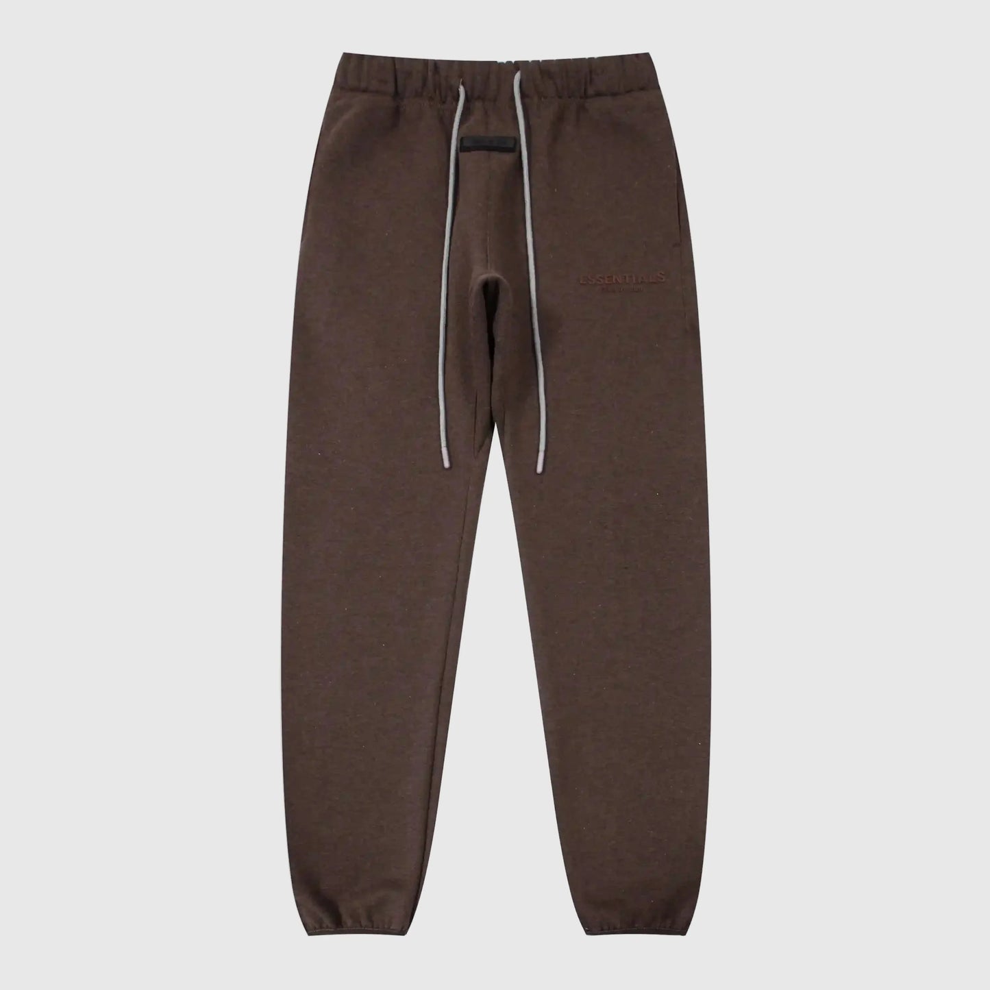 Essentials Congo Brown core fleece sweatpants by Fear of God front view