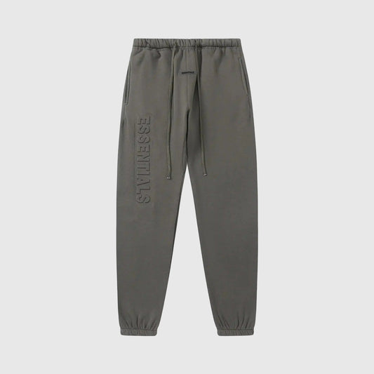 Essentials grey comfort fleece sweatpants by Fear of God front view