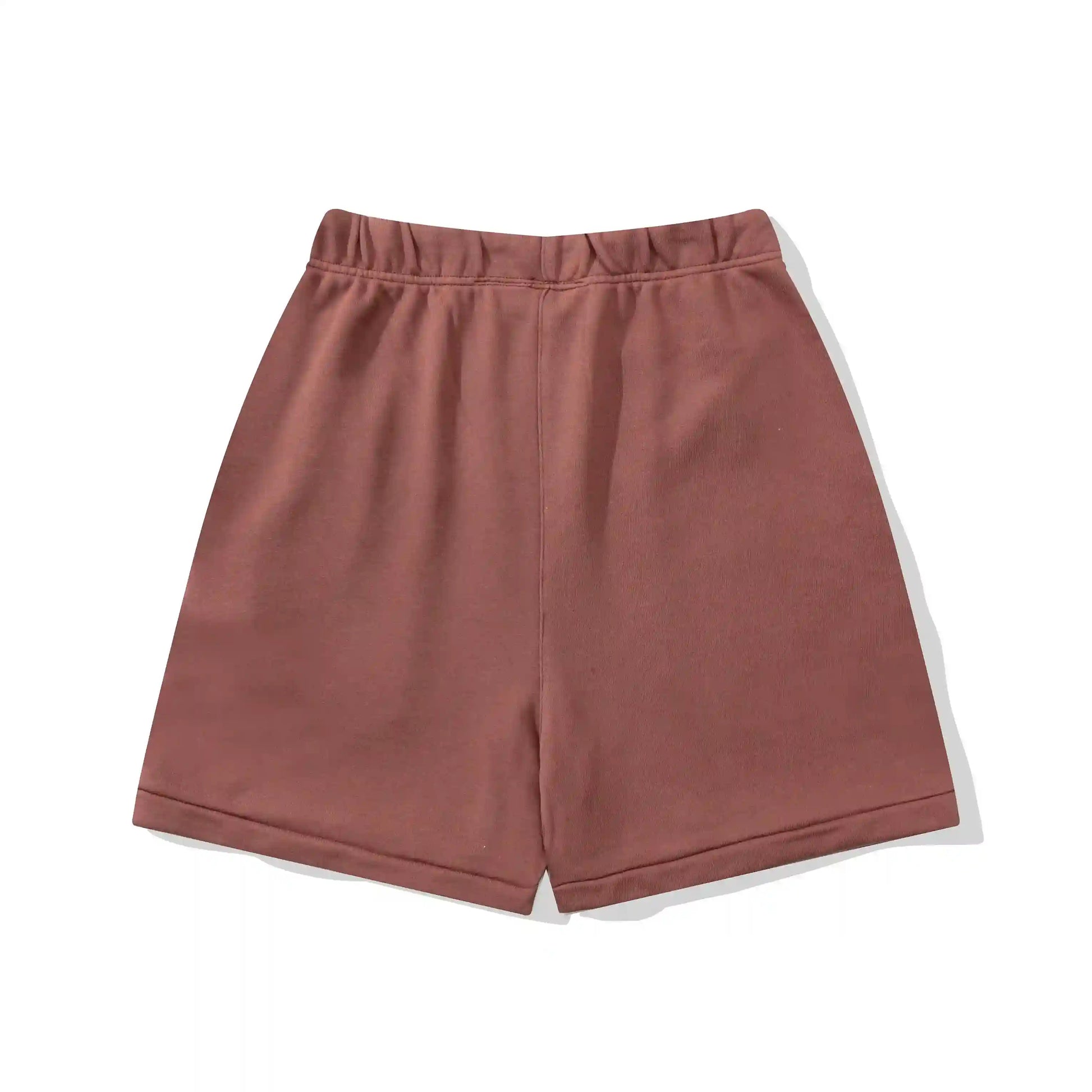 Dark chestnut shorts by Fear of God relaxed casual essentials shorts