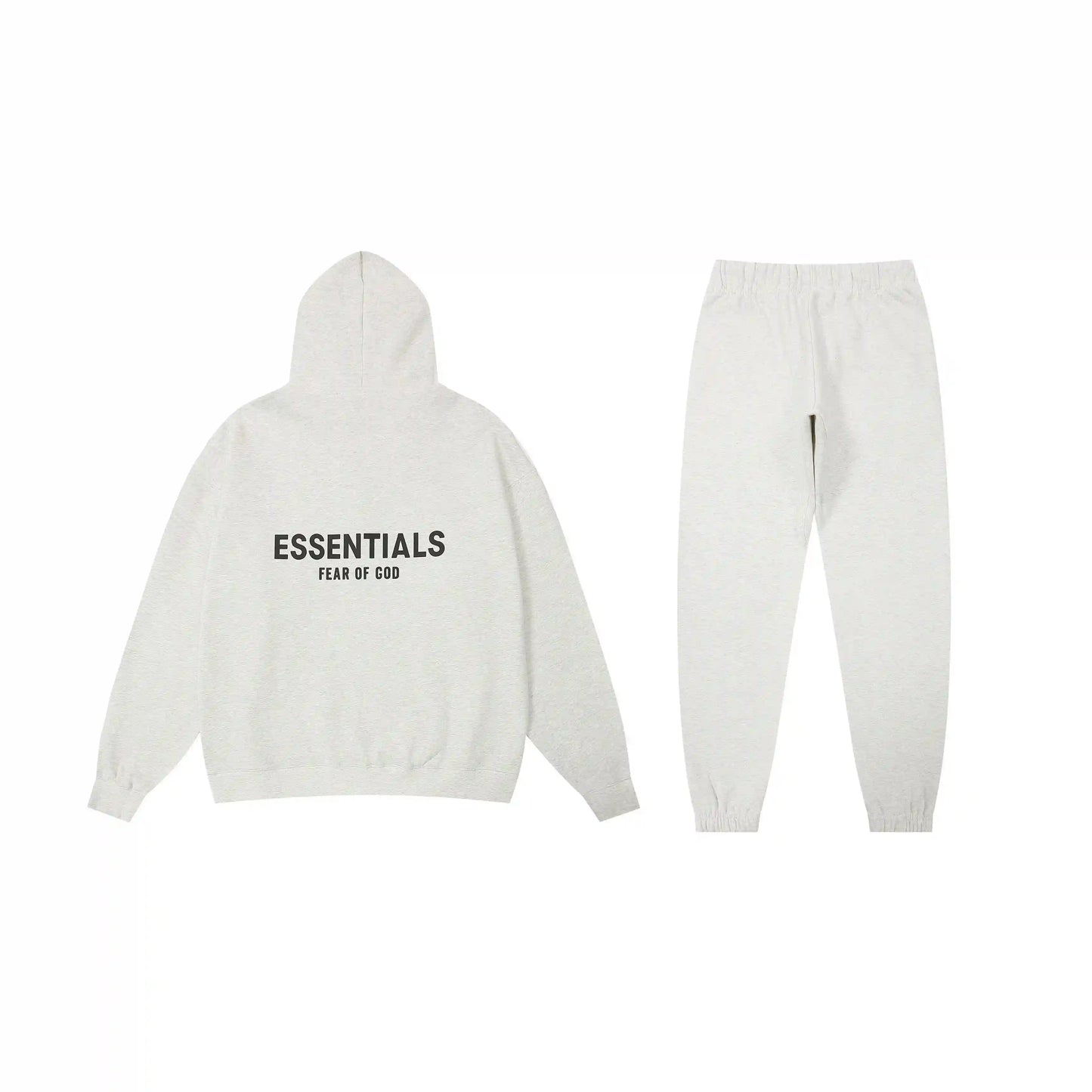 Essentials cloud dance comfy fleece hoodie with soft interior detail by Fear Of God
