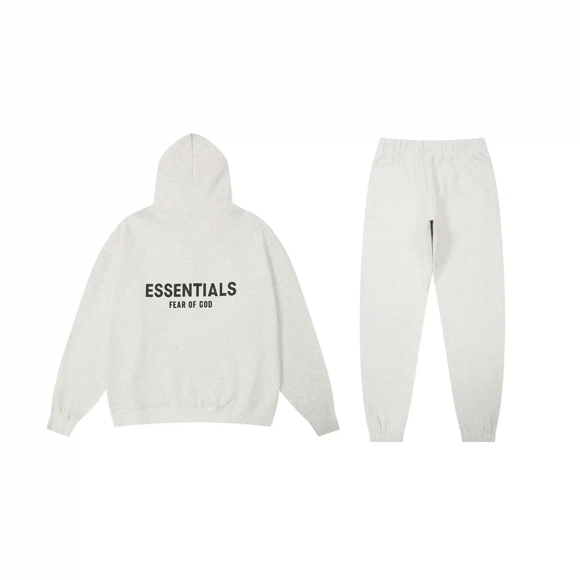 Essentials cloud dance comfy fleece hoodie with soft interior detail by Fear Of God