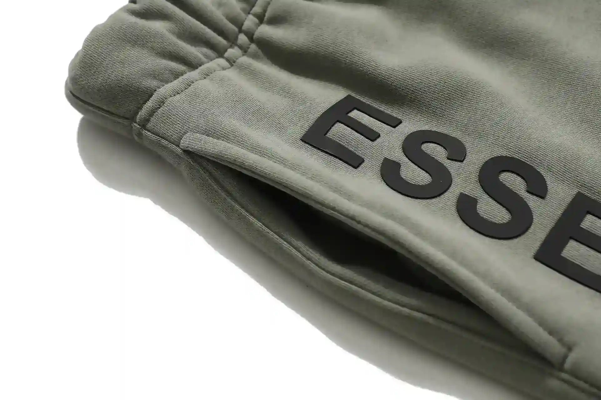 Fear of God Essentials grey fleece shorts with tonal logo and relaxed fit