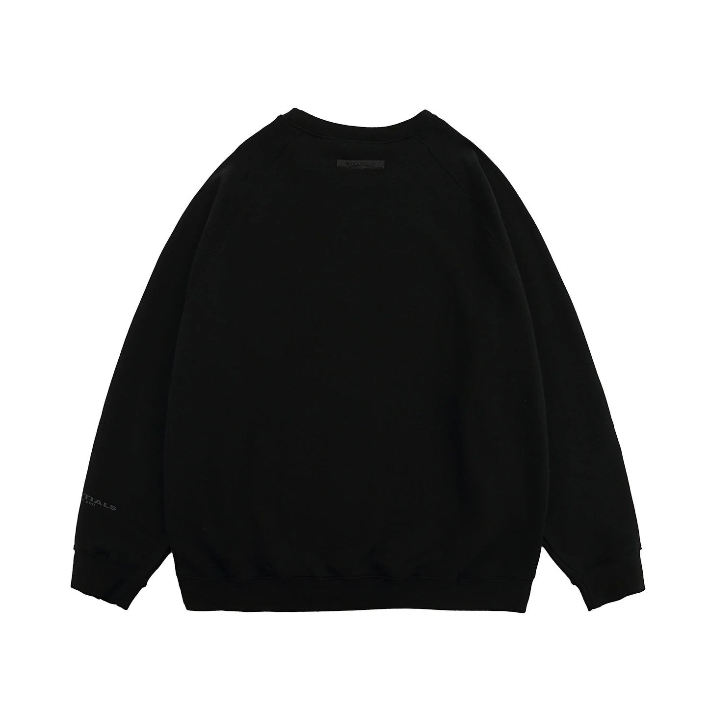 essentials black crewneck sweatshirt soft fleece casual