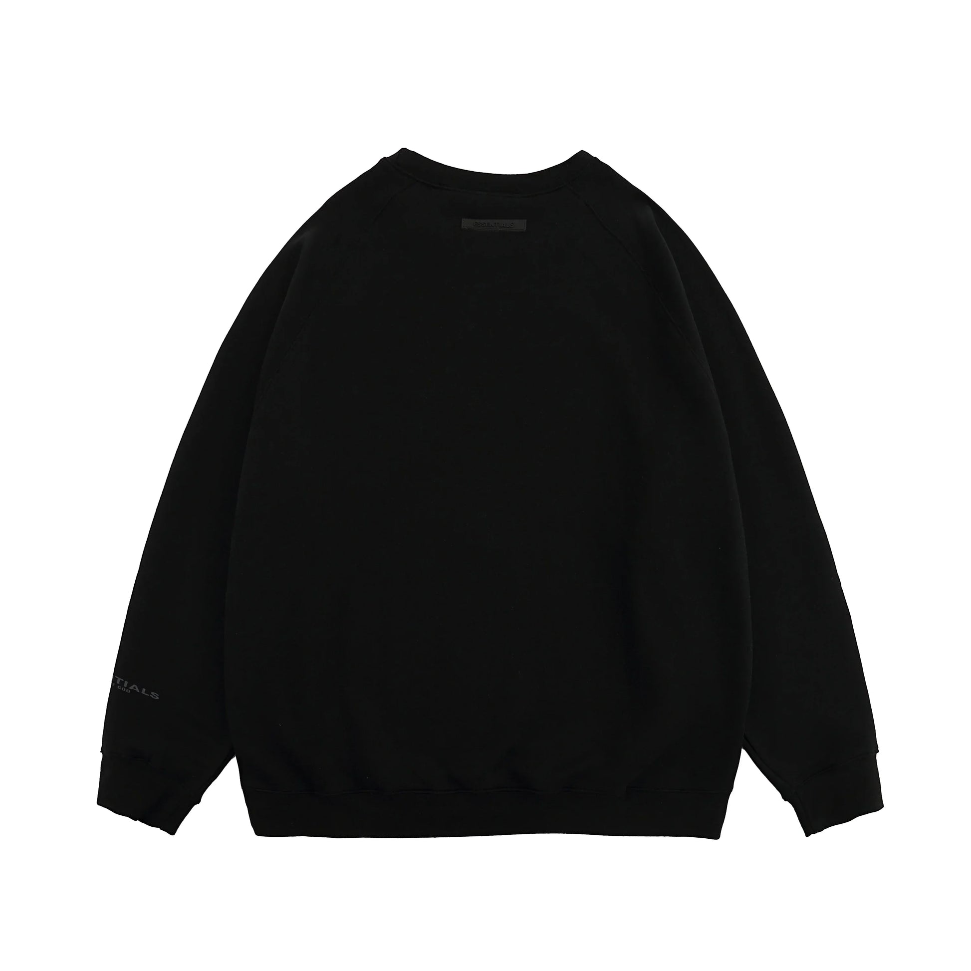 essentials black crewneck sweatshirt soft fleece casual