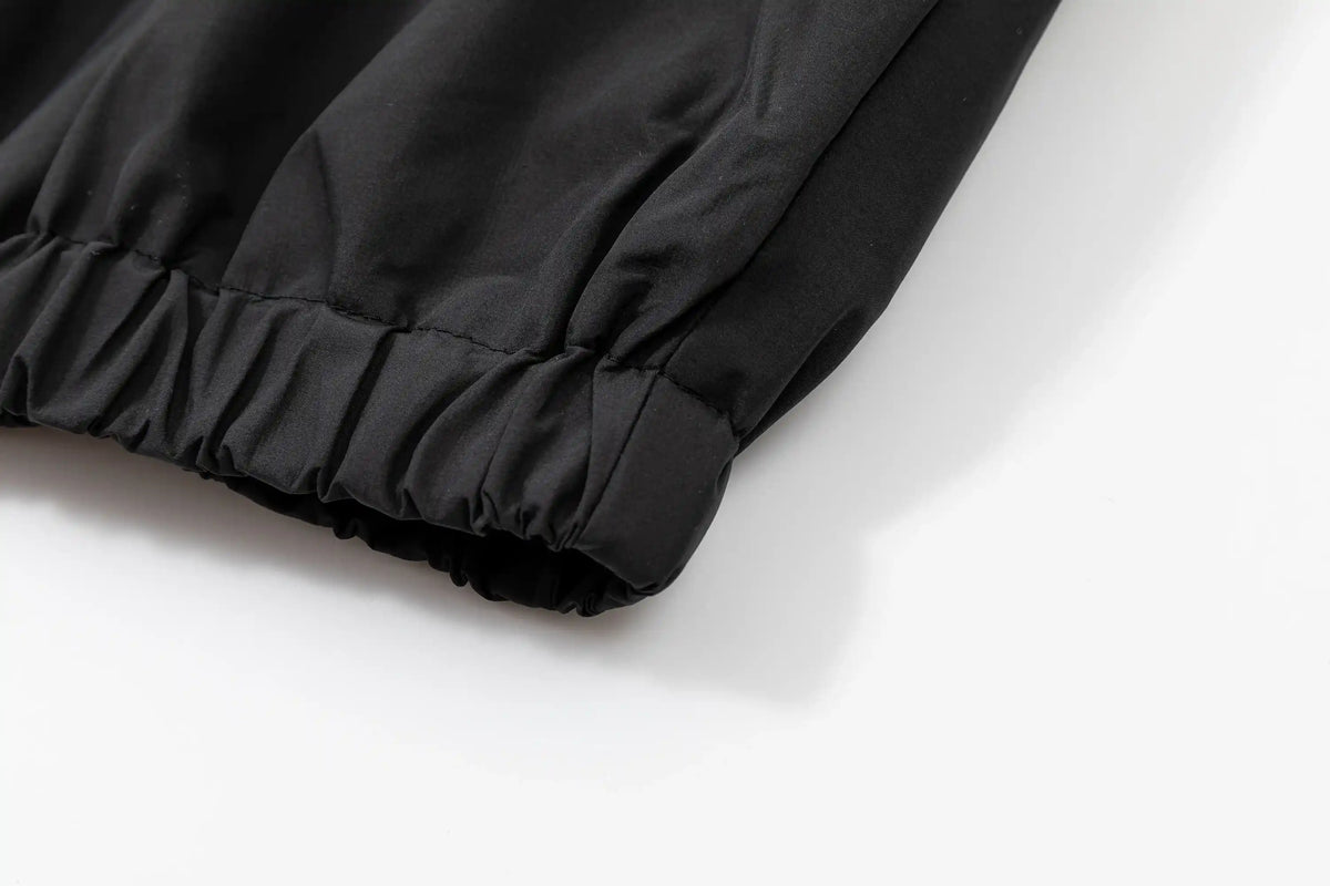 Essentials Tracksuit Black Zip Up Nylon Pullover