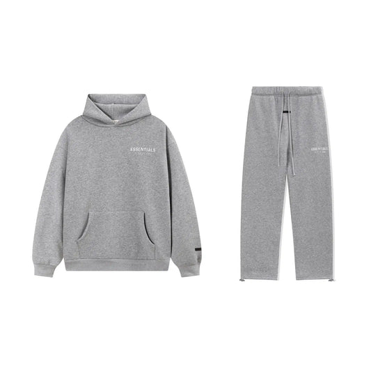 Cloudy Gray Essentials Tracksuit Pullover