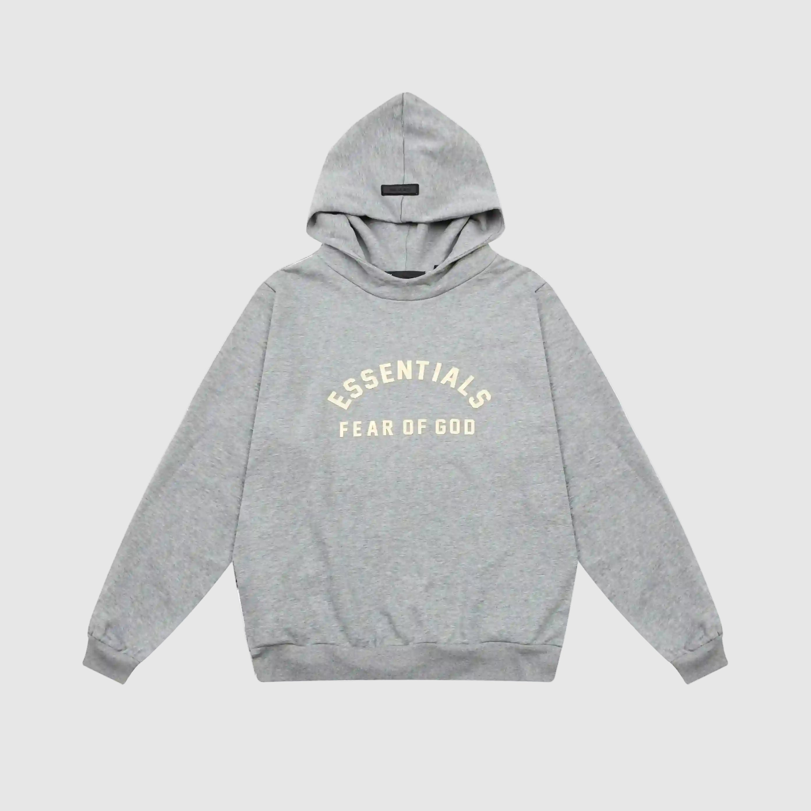 ESSENTIALS Clothing Dark Heather Oatmeal Hoodie