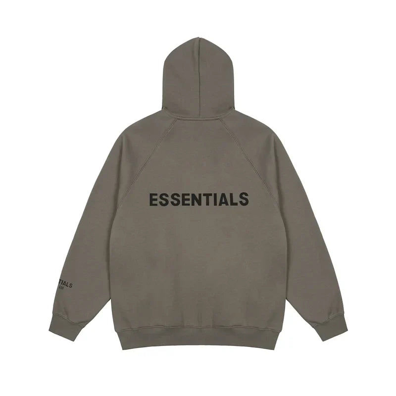 essentials sandstone zip hoodie soft fleece jacket casual