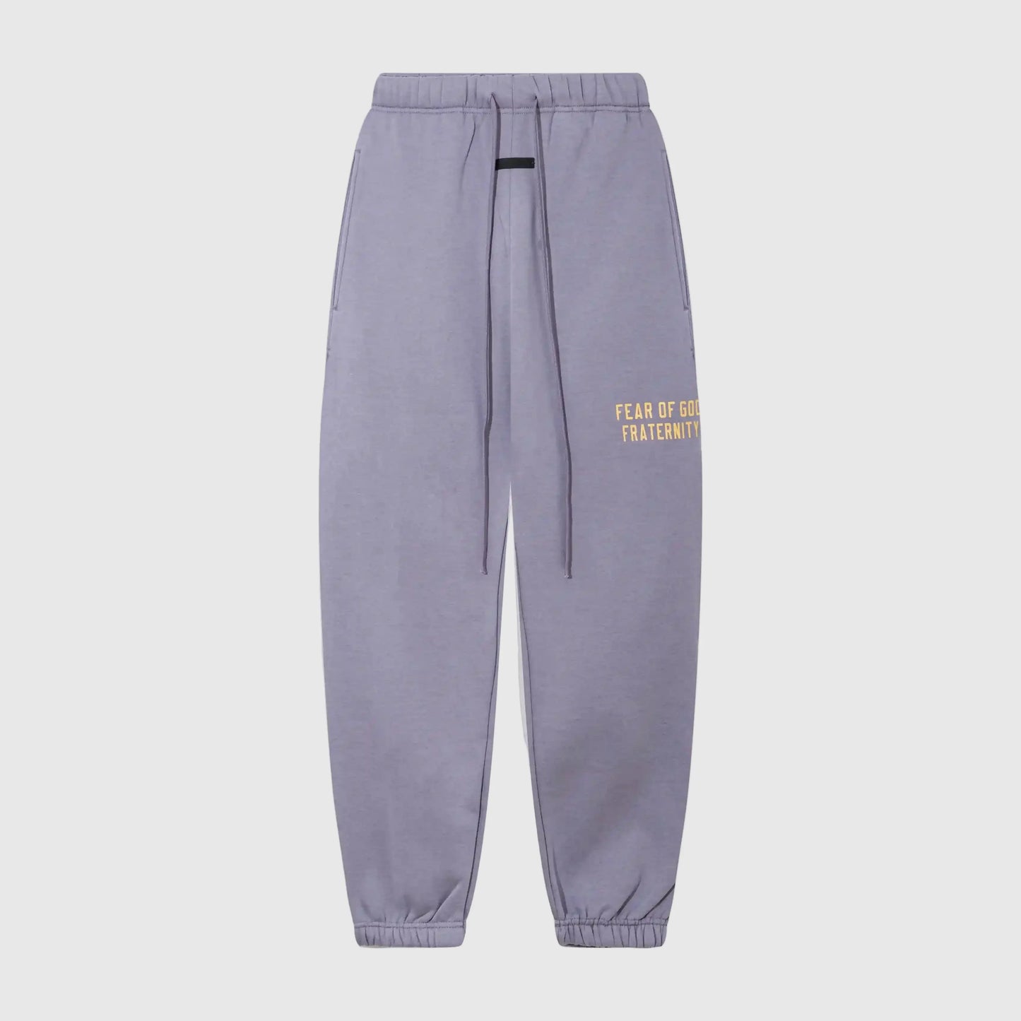 Essentials pastel purple elevated fleece sweatpants by Fear of God front view