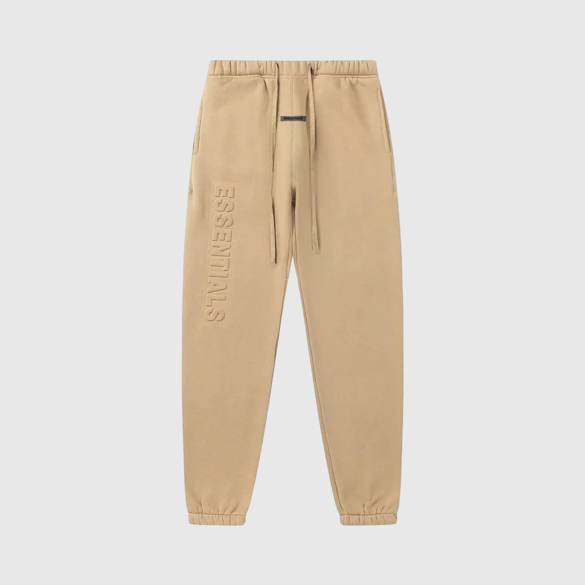 Essentials calm shell core fleece sweatpants by Fear of God front view

