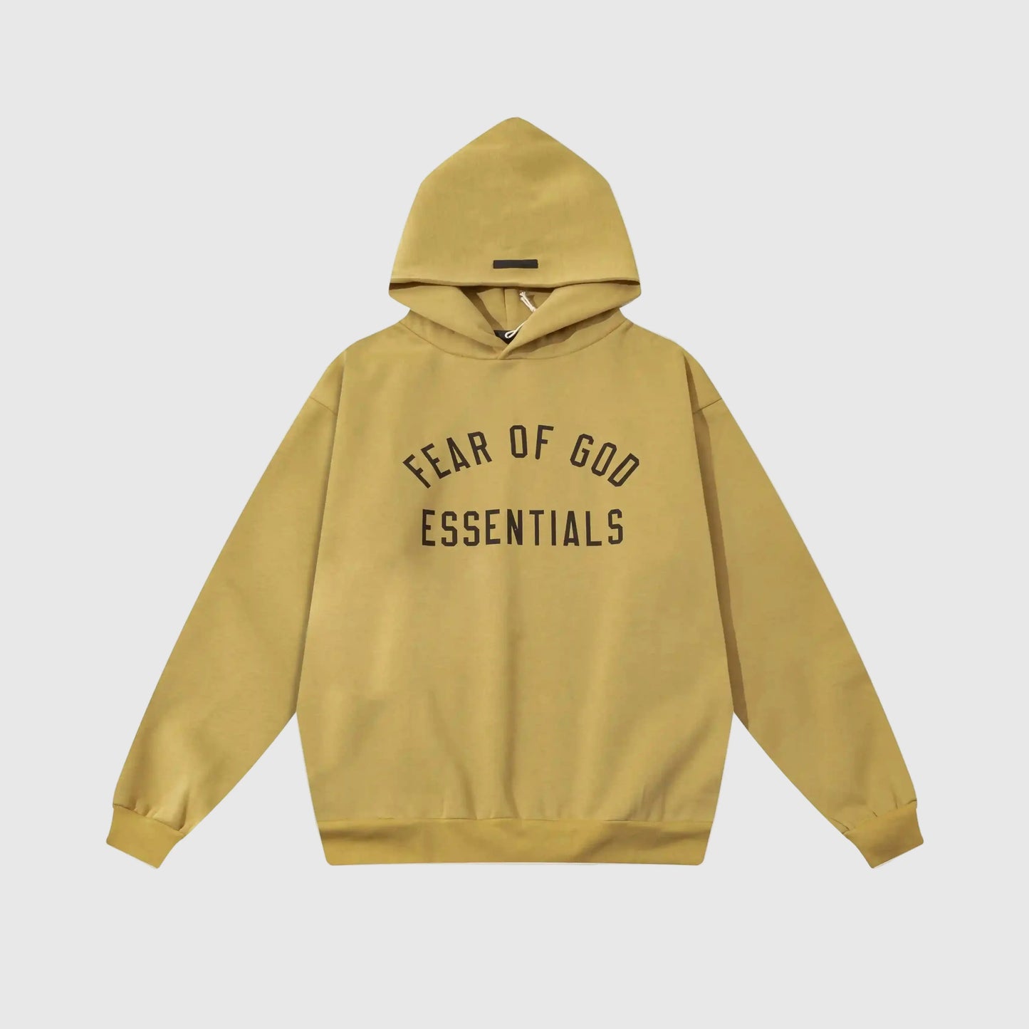essentials garden yellow hoodie relaxed fit streetwear