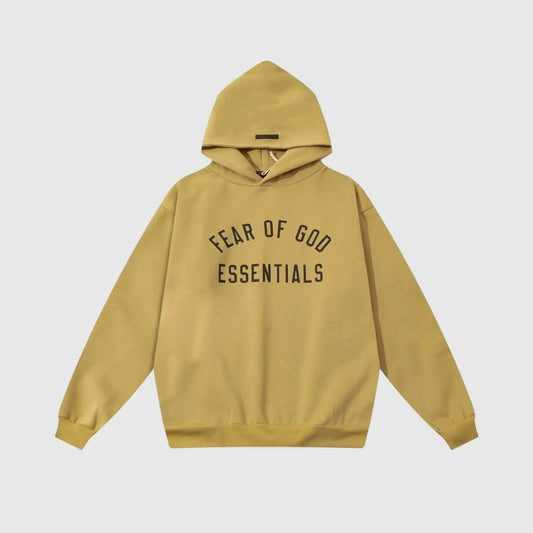 essentials garden yellow hoodie relaxed fit streetwear