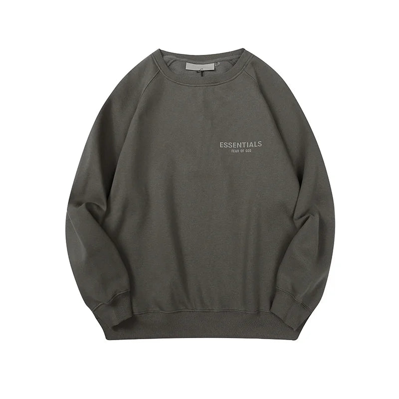 Grey Essentials Sweatshirt, Relaxed Crewneck