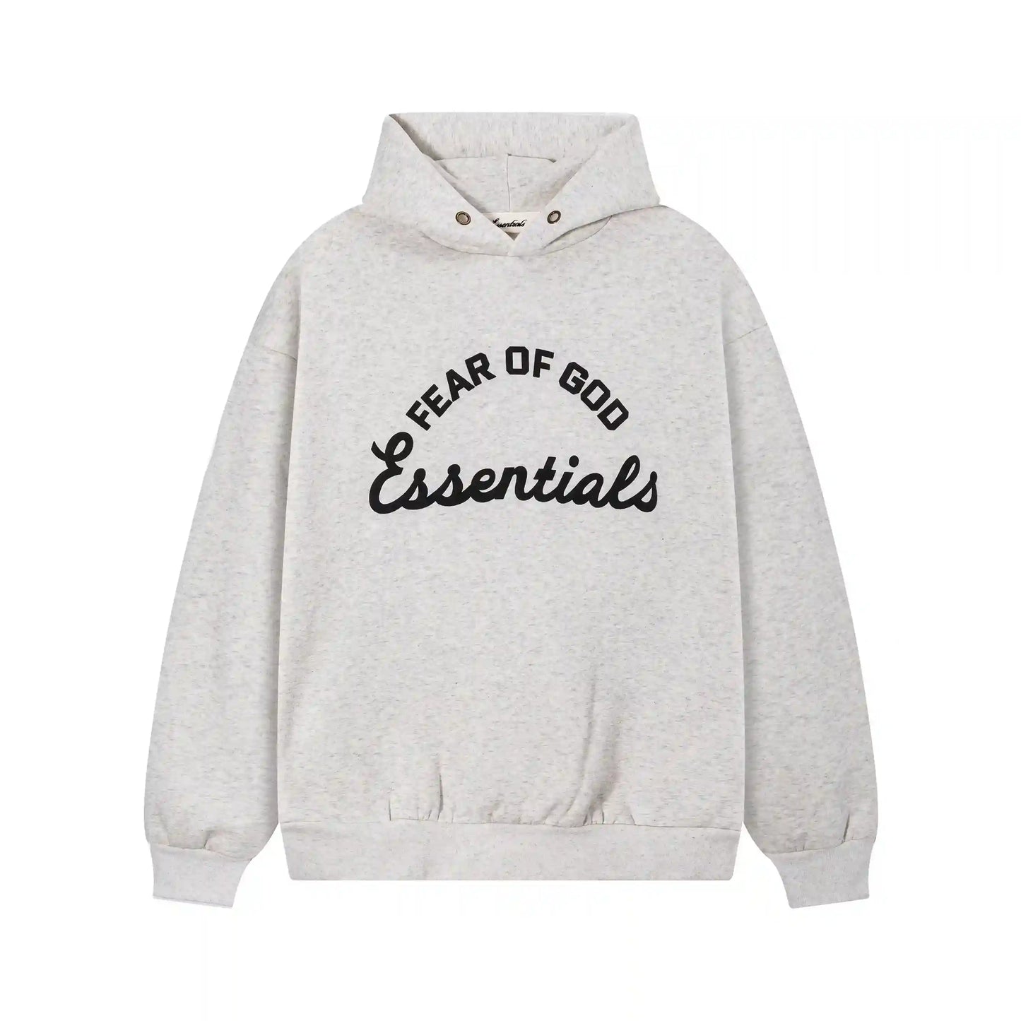 Fear of God Essentials Light Heathered Oatmeal Hoodie | Soft Neutral Essentials Hoodie