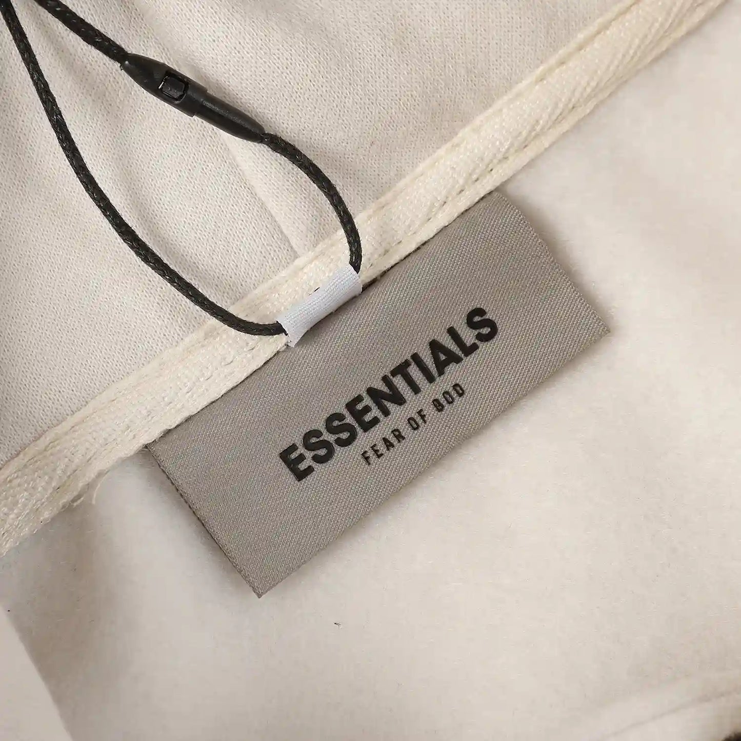 Fear of God ESSENTIALS Signature Baseball Ivory White Hoodie
