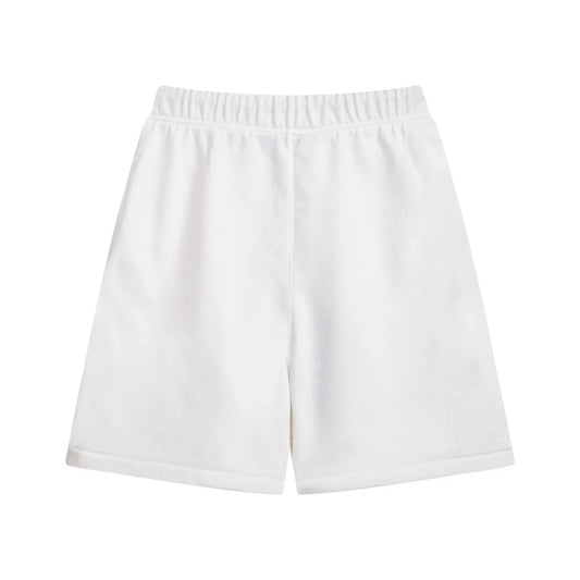 Fear of God Essentials Eggshell fleece shorts relaxed fit side view