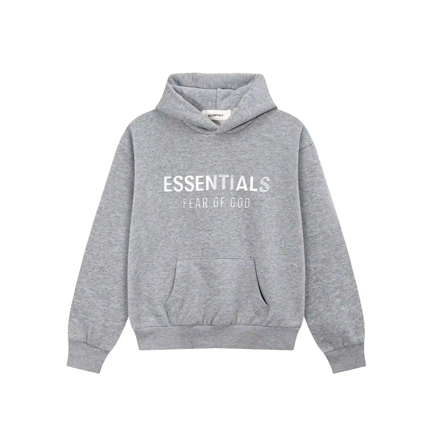 Fear of God Essentials Dark Heather Oatmeal Hoodie | Essentials Hoodie