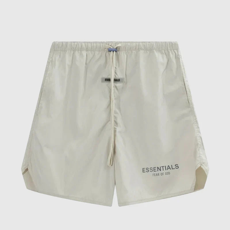 Essentials Cloud Dance fleece shorts front view – Fear of God