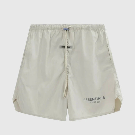 Essentials Cloud Dance fleece shorts front view – Fear of God