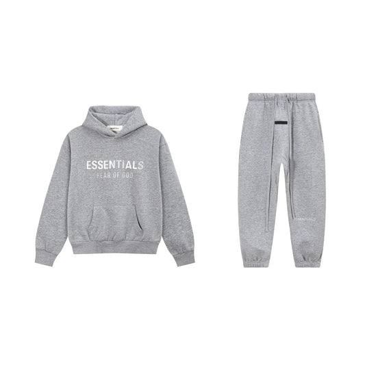 Cloudy Gray Essentials Tracksuit Pullover