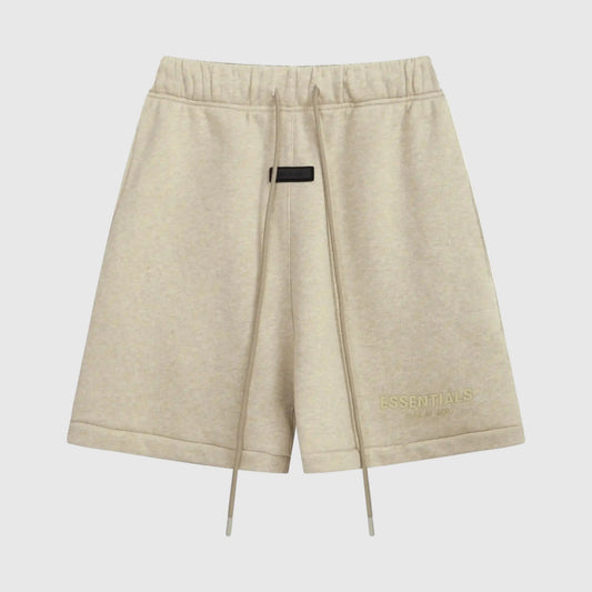 Fear of God Essentials Calm Shell fleece shorts in muted tone with tonal branding