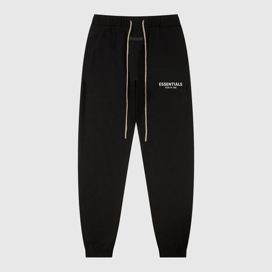 Premium fleece fabric detail on black sweatpants by Fear Of God