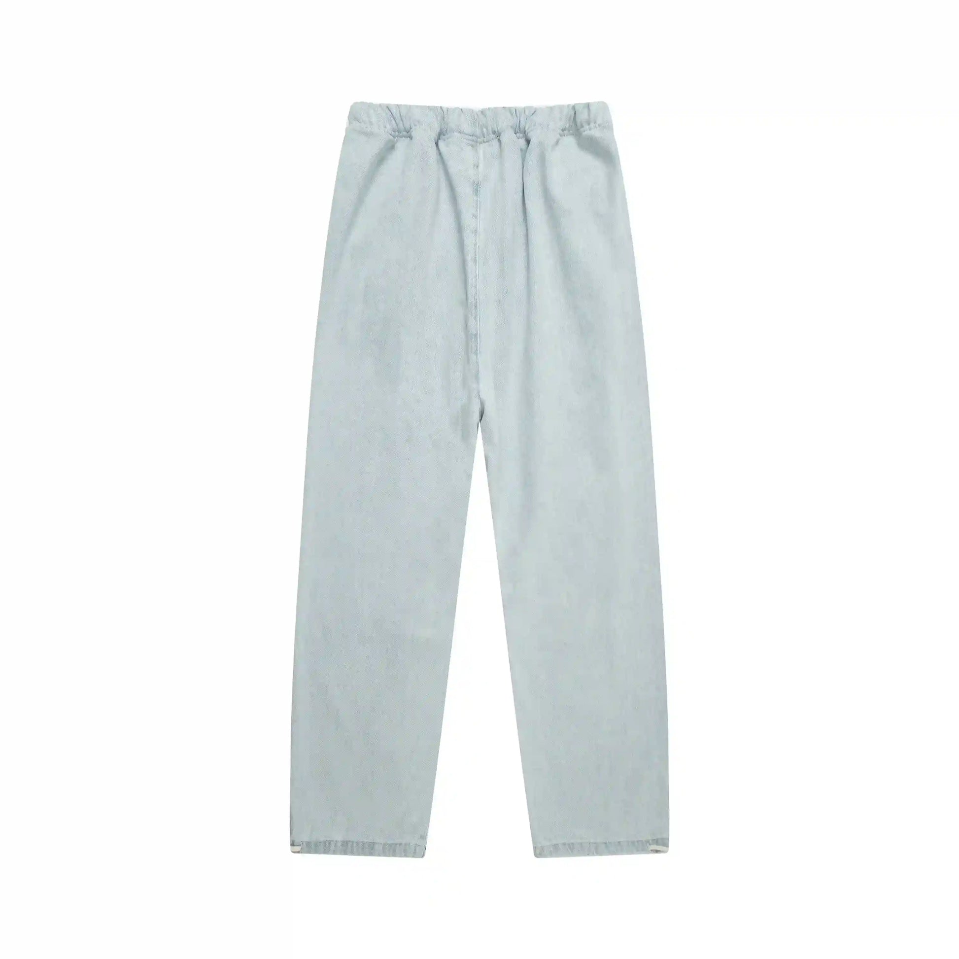 Denim blue pants by Fear of God relaxed streetwear fit