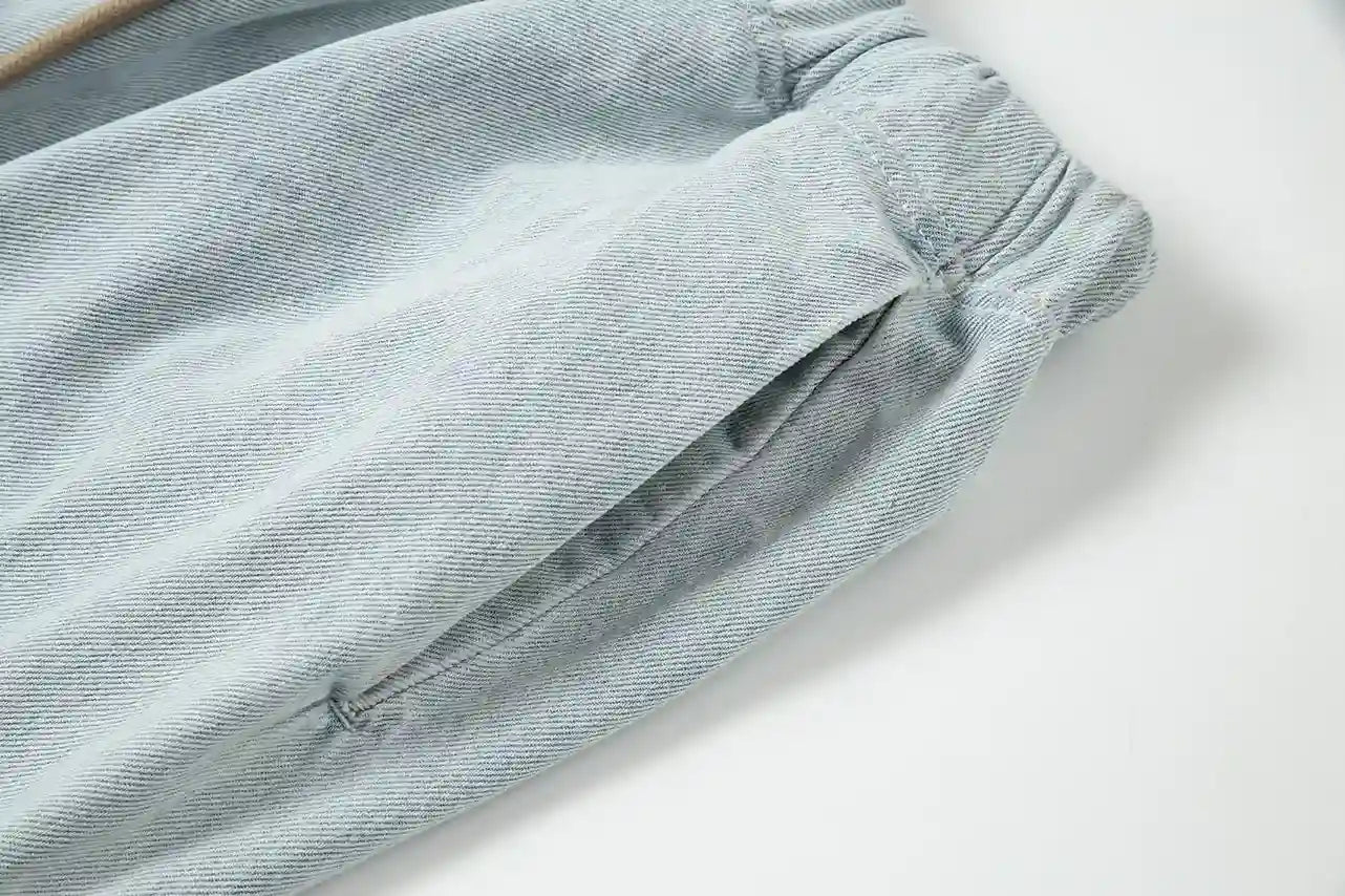 Essentials casual denim blue pants by Fear of God outfit look