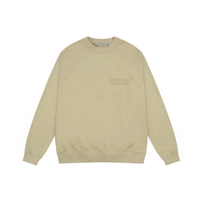 Hampton yellow Essentials crewneck center front rubberized black bar branding detail