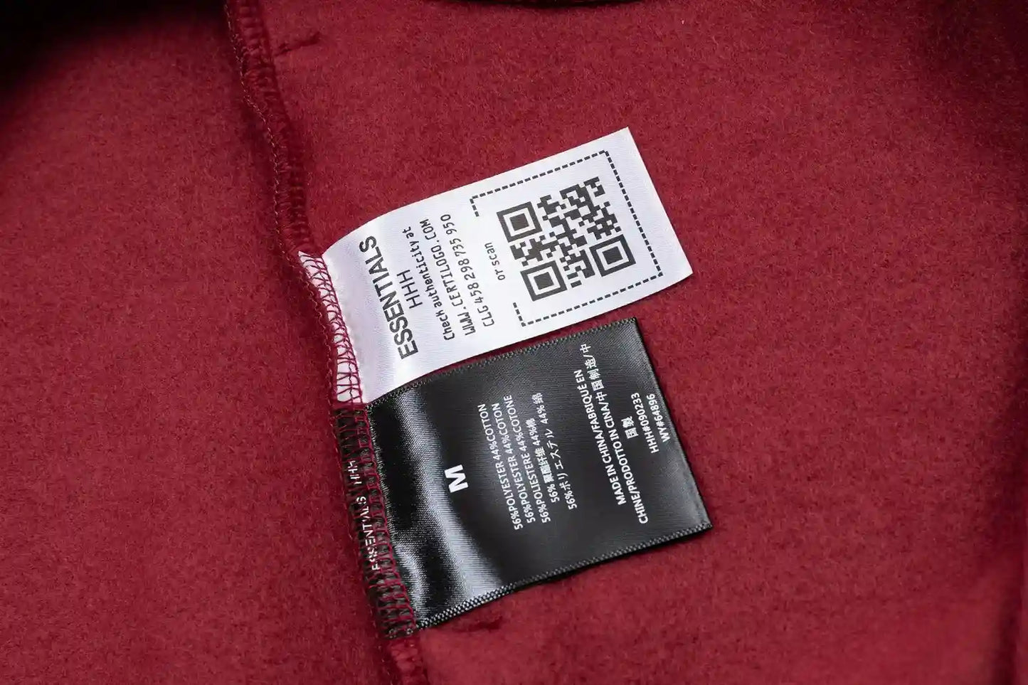 Fear of God ESSENTIALS Red Hoodie