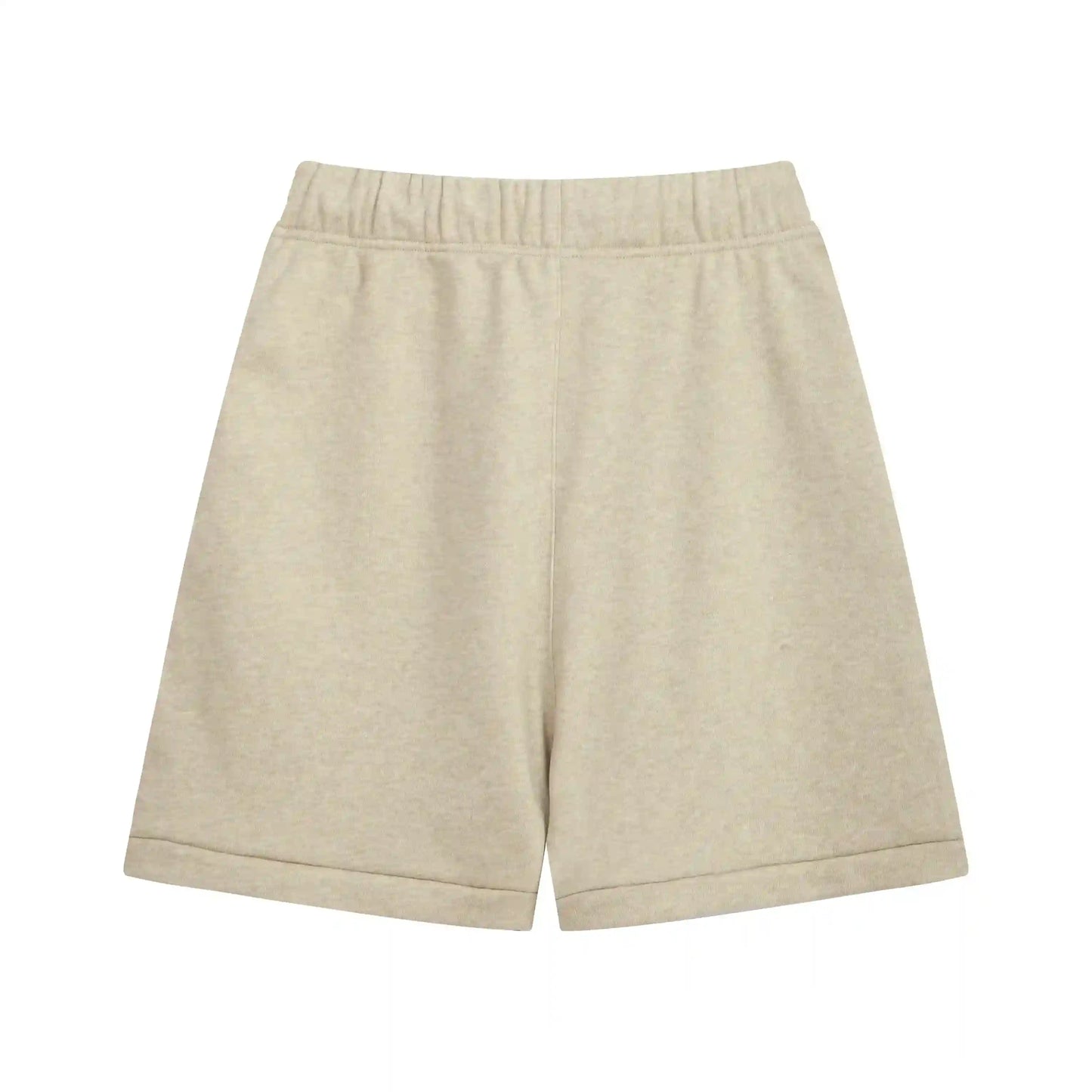 Fear of God Essentials Calm Shell fleece shorts in muted tone with tonal branding