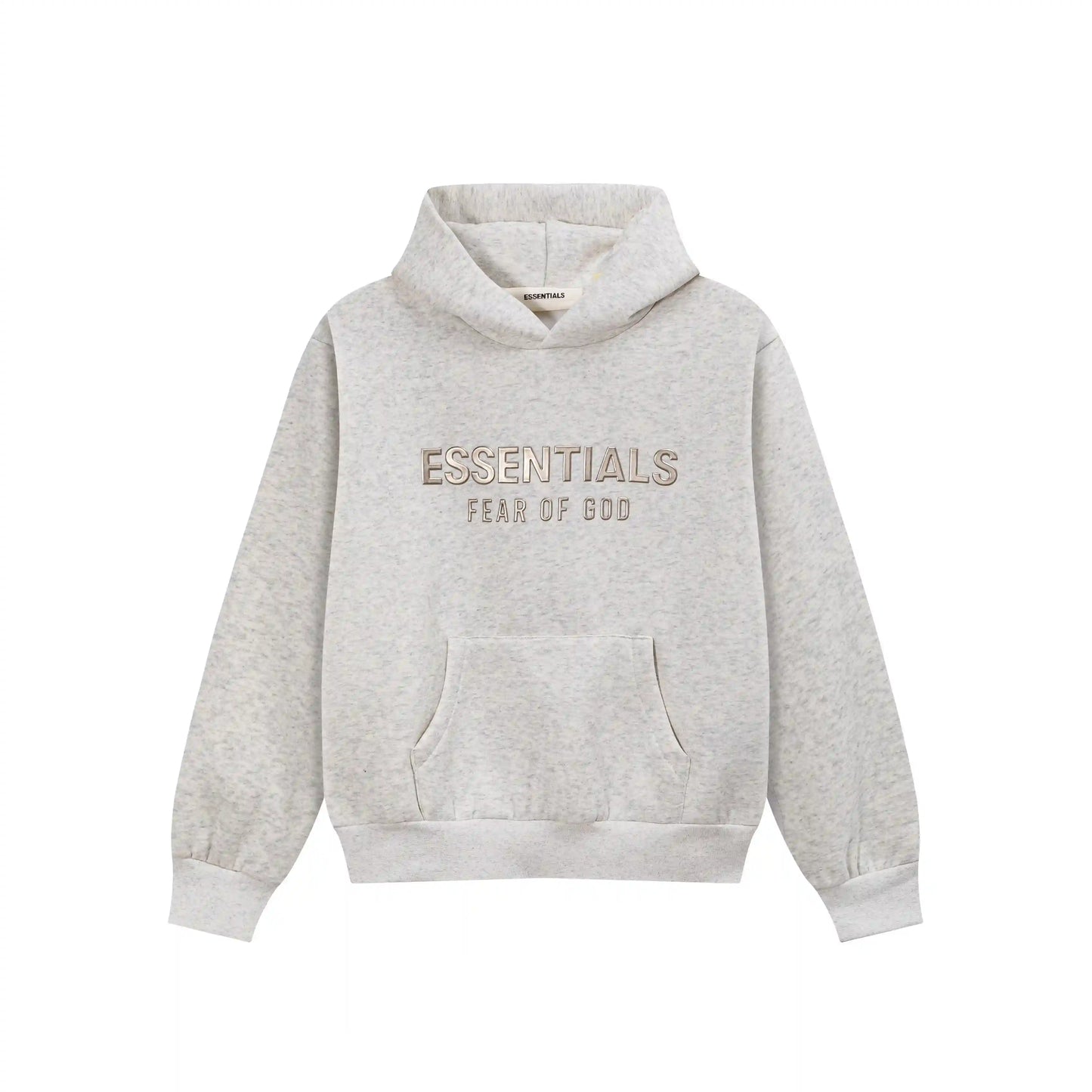 Fear of God Essentials Light Heathered Oatmeal Hoodie | Soft Neutral Hoodie
