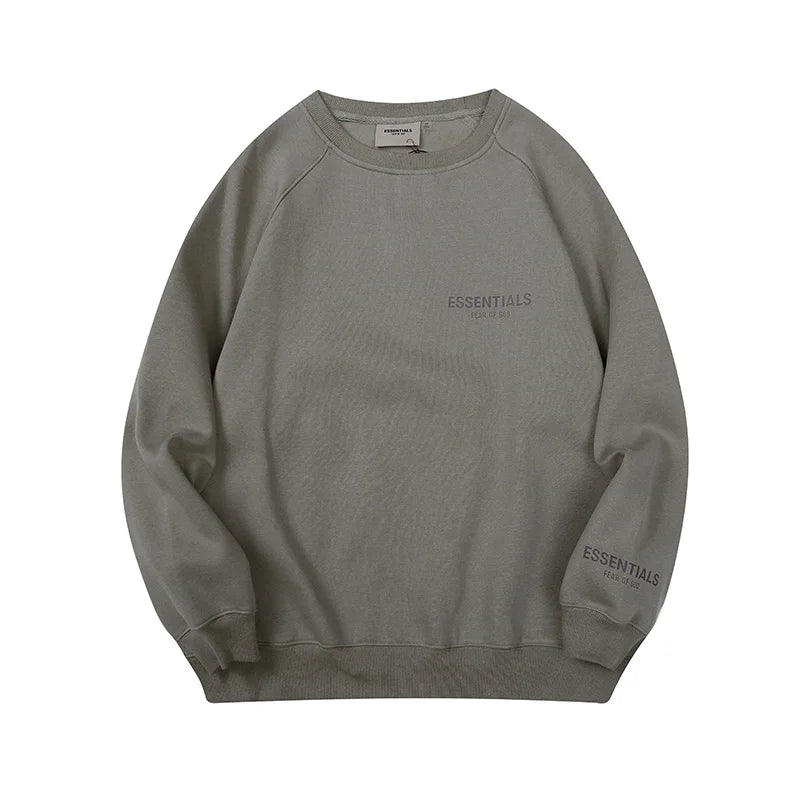 Gray Essentials Sweatshirt, Relaxed Everyday Fit