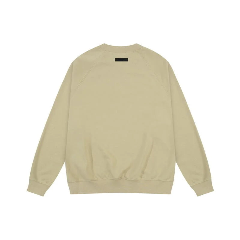 Hampton yellow Essentials crewneck mock neckline and rib-knit cuff detail