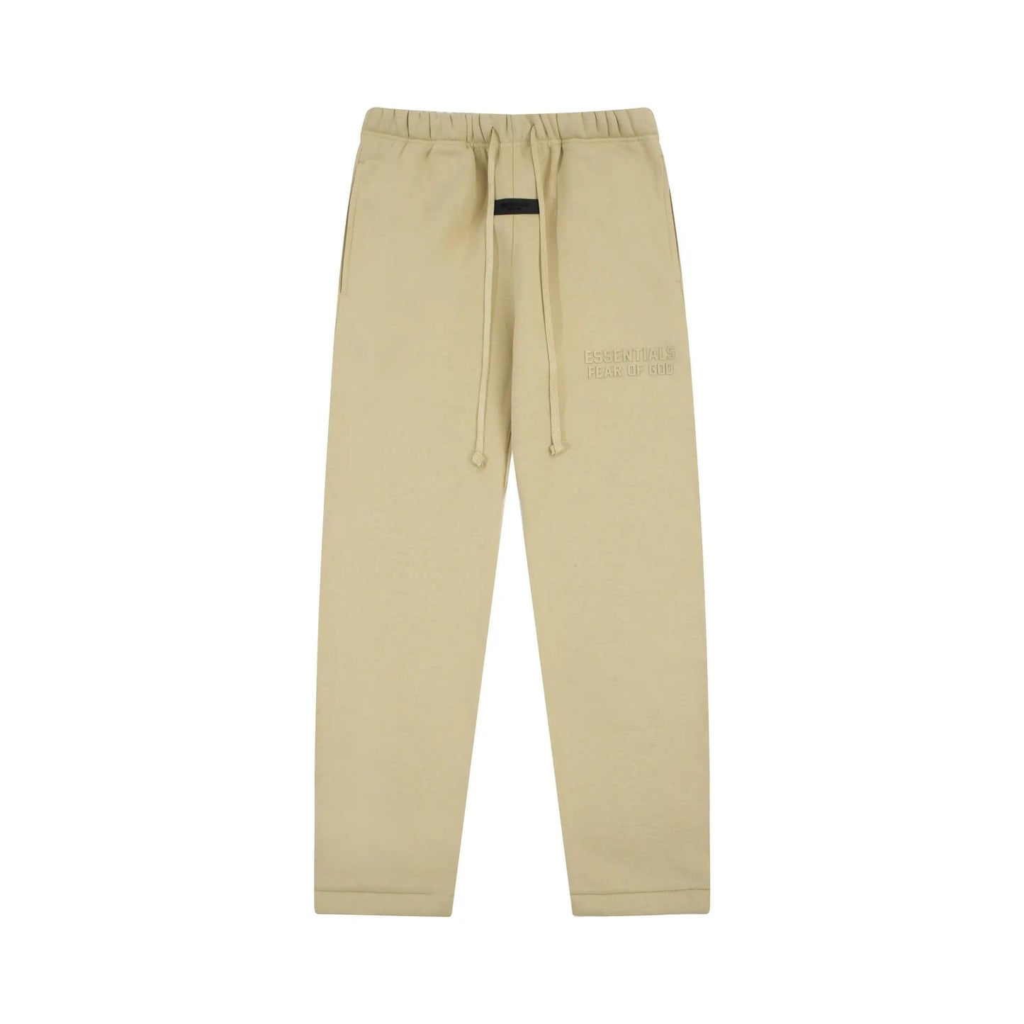 Hampton yellow Essentials joggers soft-touch rubberized logo on leg close-up