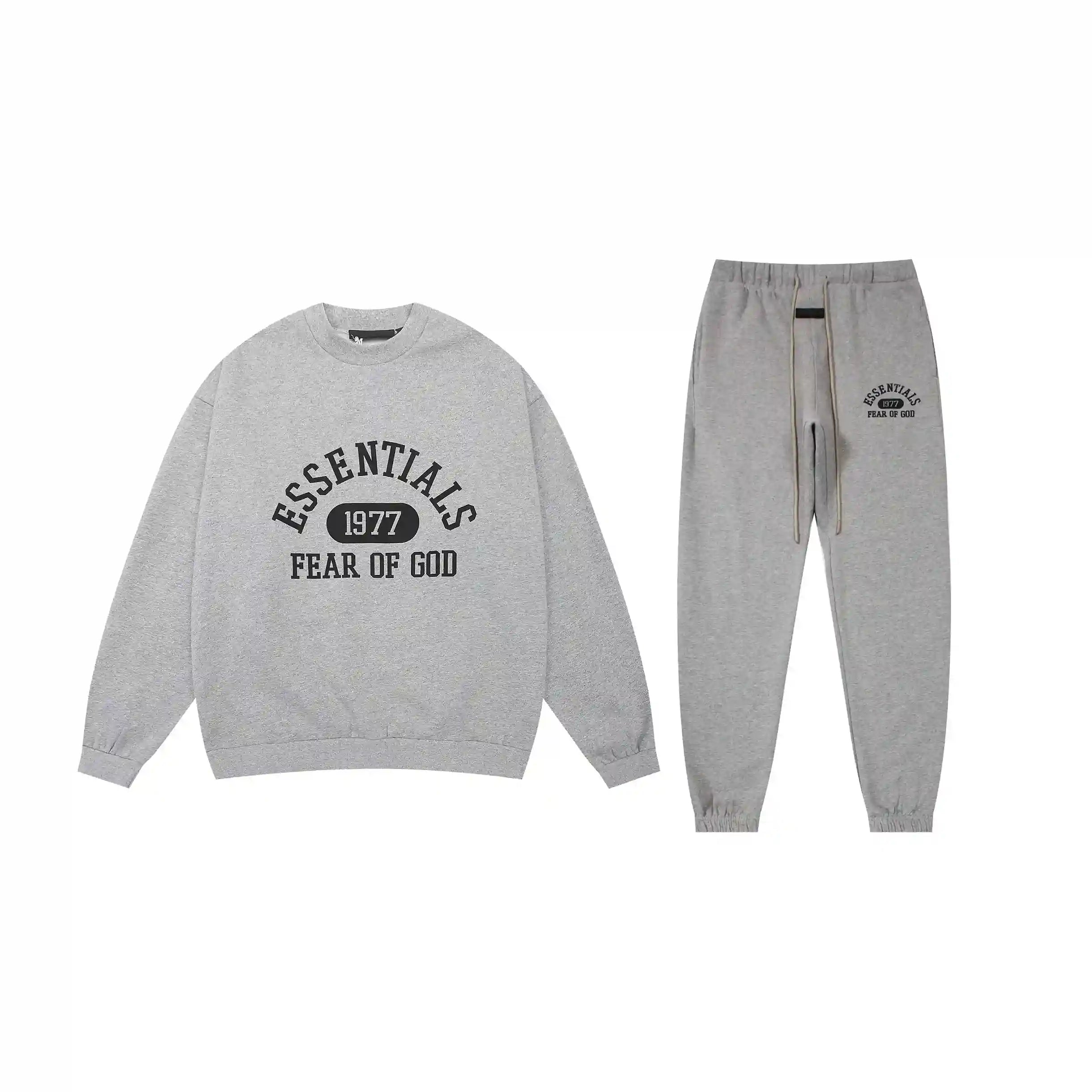 ESSENTIALS Clothing Dark Heather Oatmeal Tracksuit
