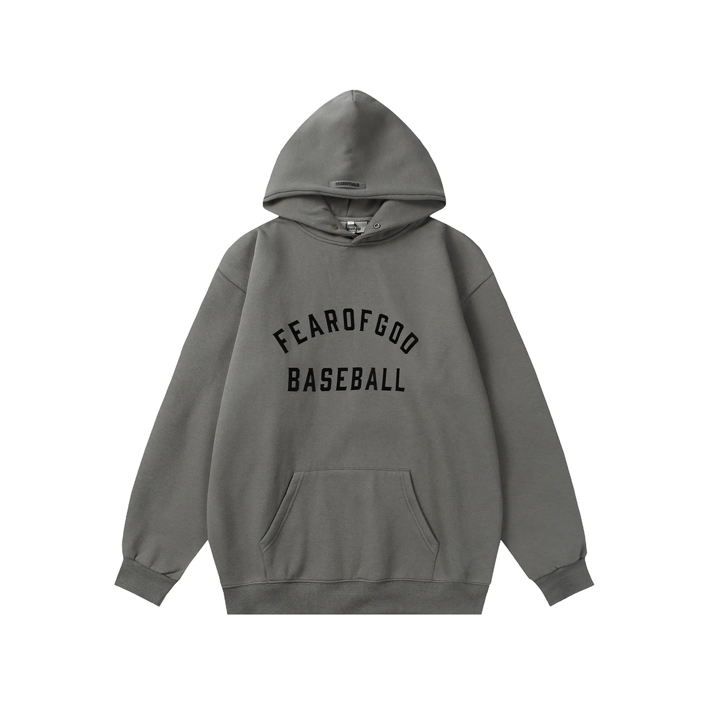 Fear of God ESSENTIALS Signature Baseball Grey Hoodie