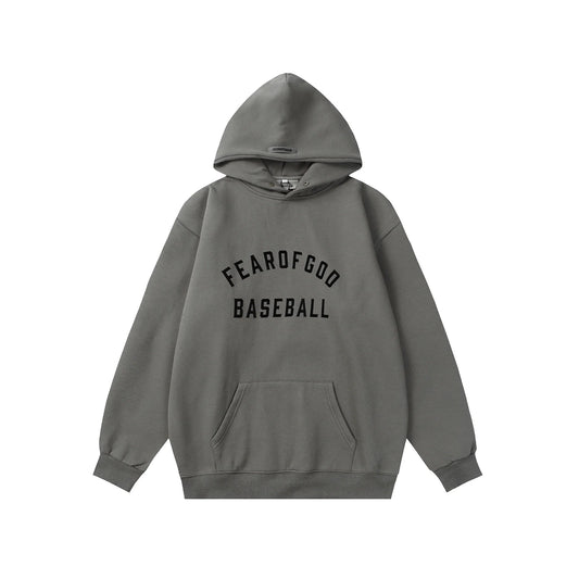 Fear of God ESSENTIALS Signature Baseball Grey Hoodie