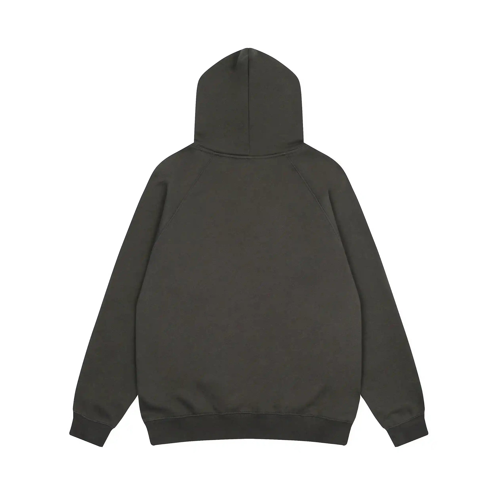 Essentials ink hoodie back view relaxed fit heavyweight core fleece