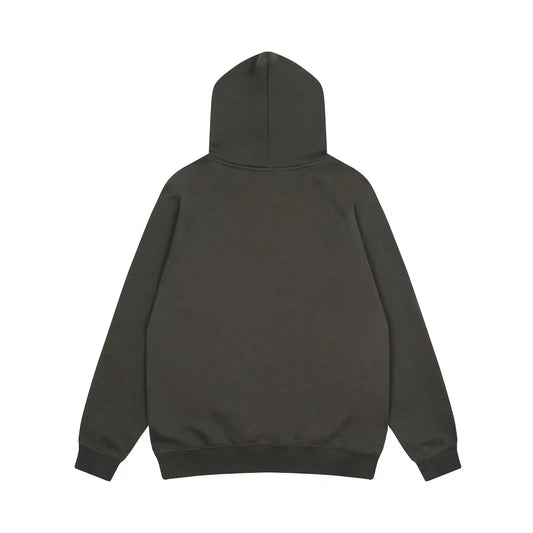 Essentials ink hoodie back view relaxed fit heavyweight core fleece