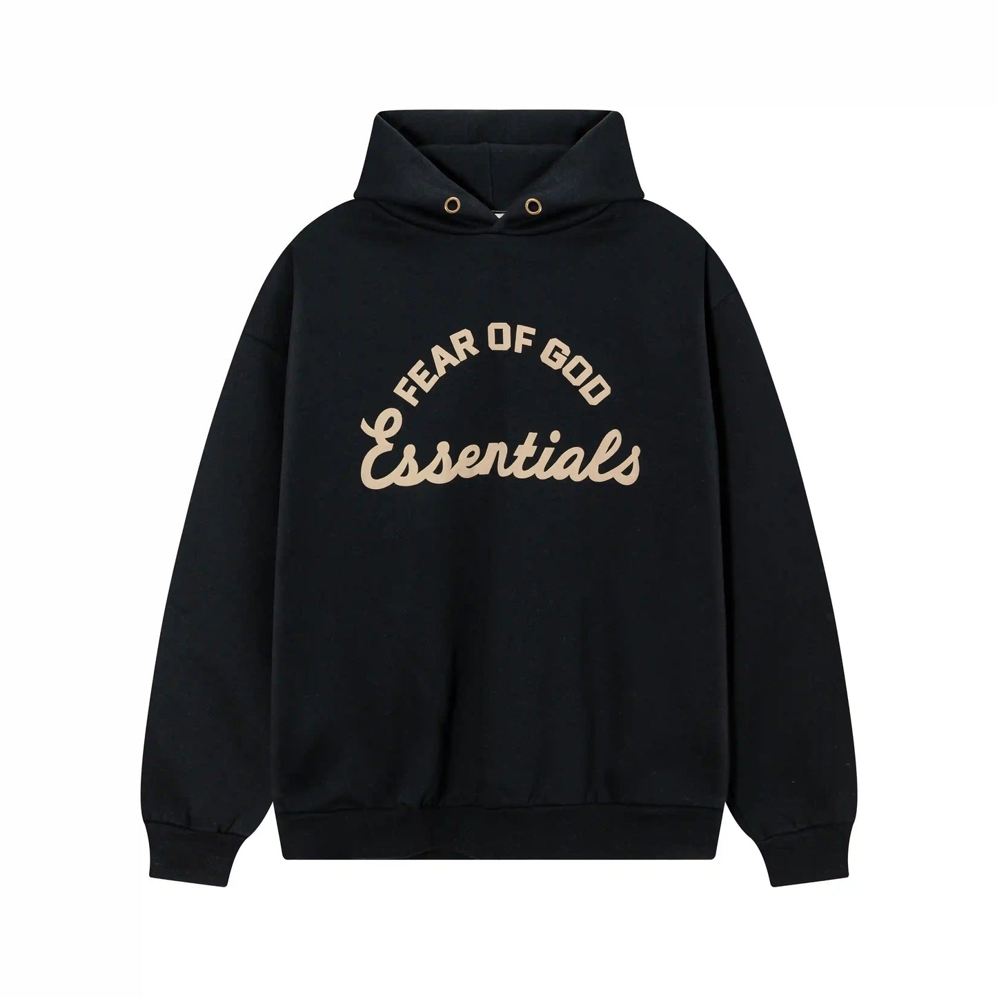 Fear of God Essentials Black Hoodie | Monochrome Essentials Hoodie