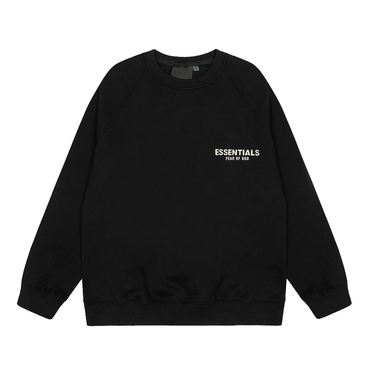 Black Essentials Sweatshirt, Relaxed Streetwear Layer
