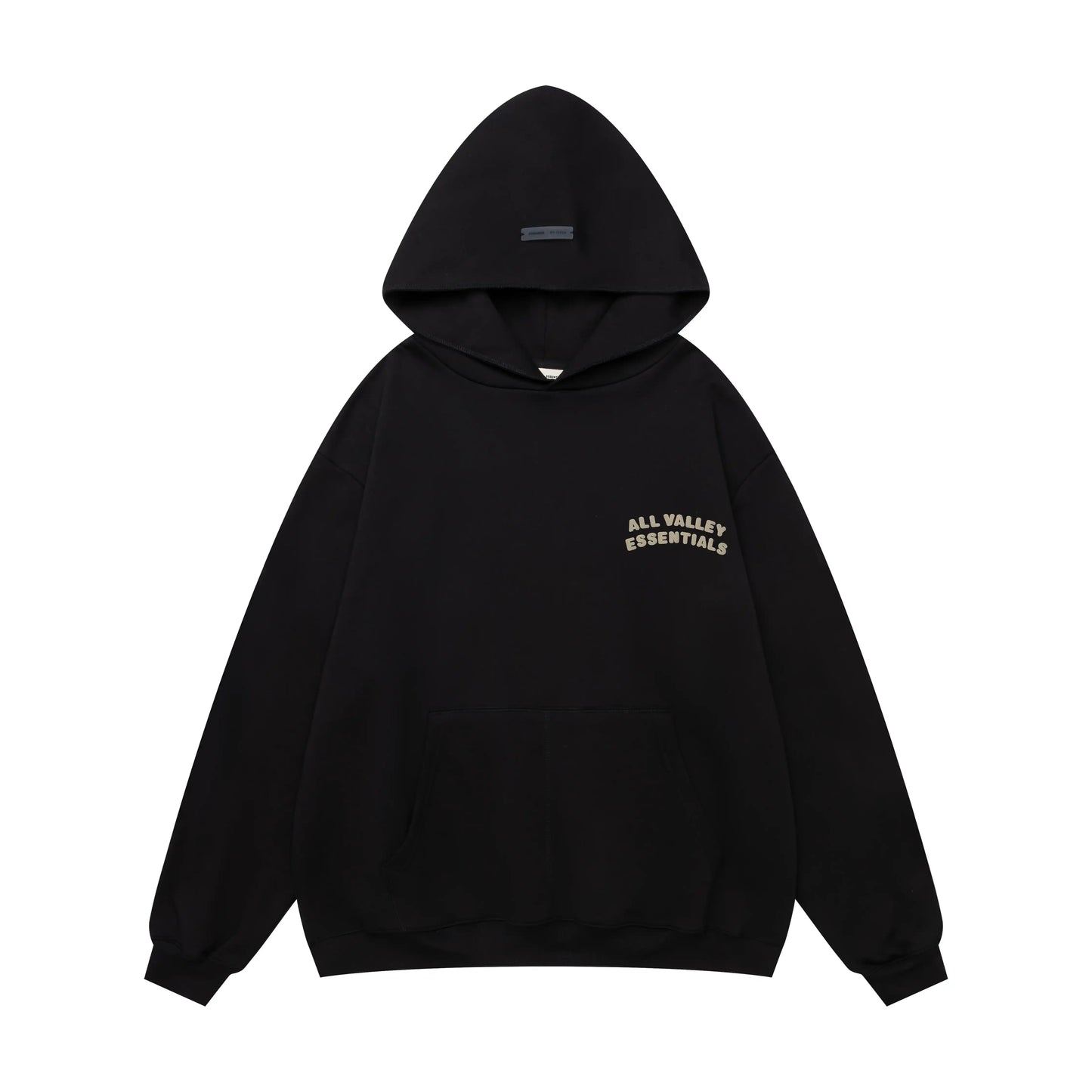 Fear of God Essentials Black Hoodie | Oversized Black Pullover Hoodie