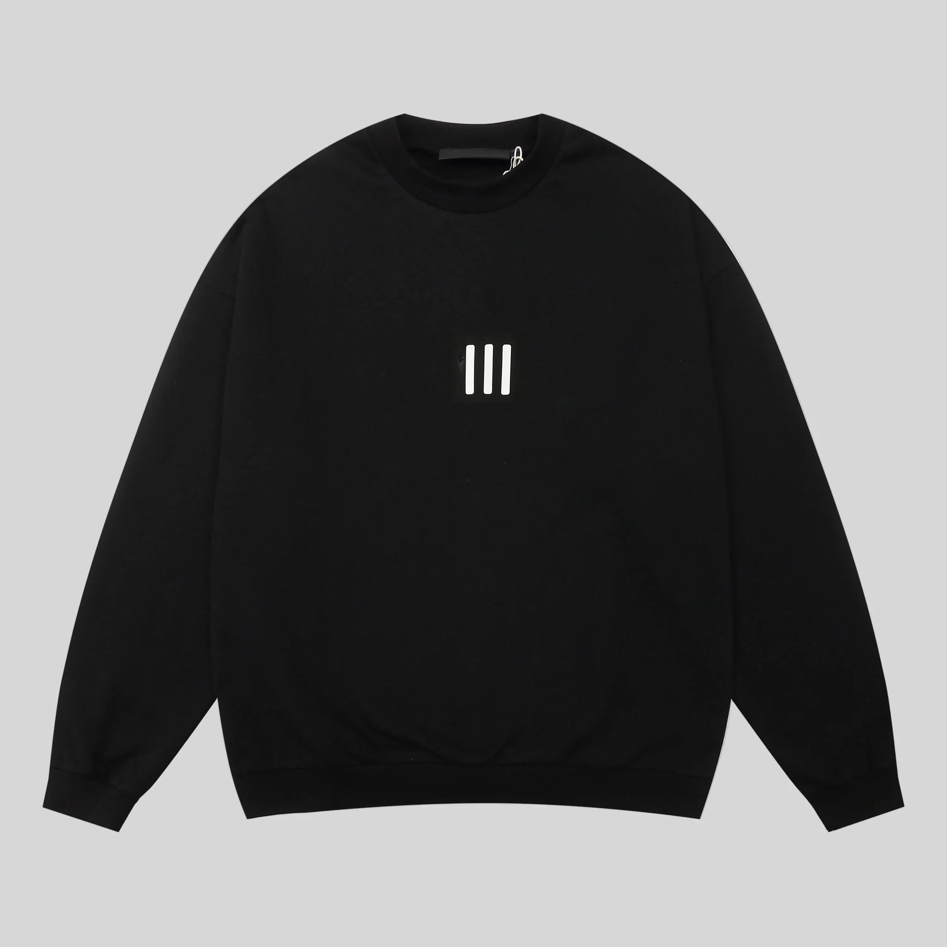 essentials black sweatshirt relaxed fit streetwear