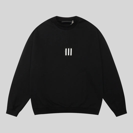 essentials black sweatshirt relaxed fit streetwear