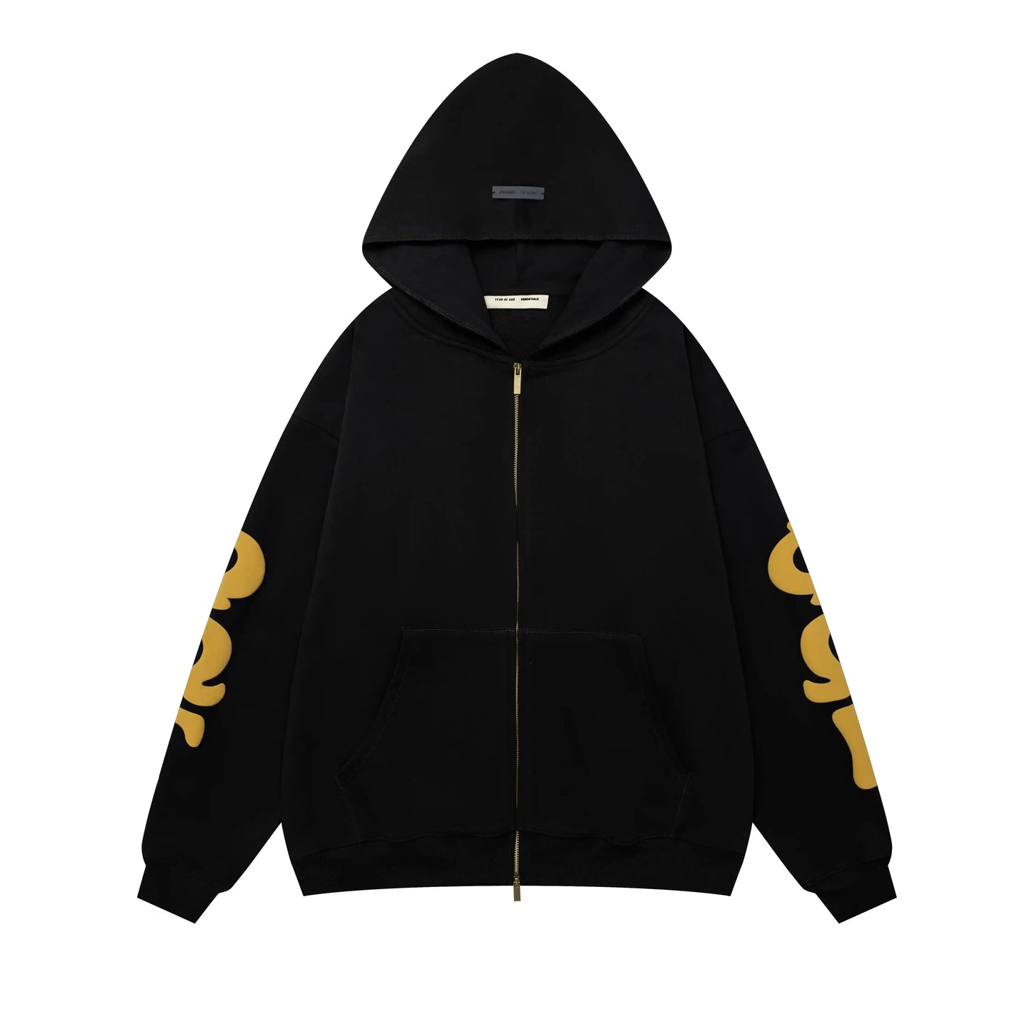 Fear of God Essentials Black Zip-Up Hoodie | Full Zip Essentials Hoodie