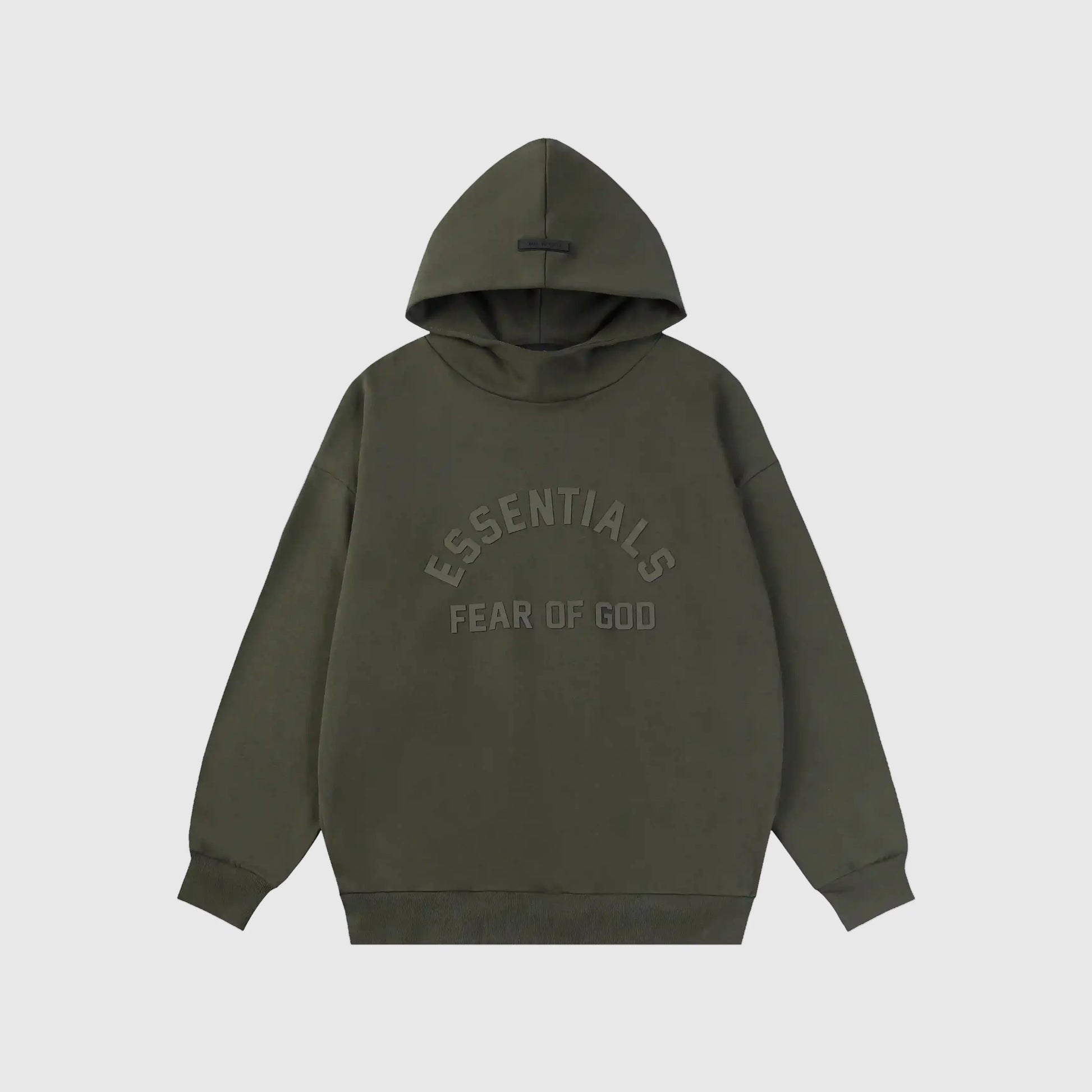 essentials lunar green hoodie relaxed fit streetwear