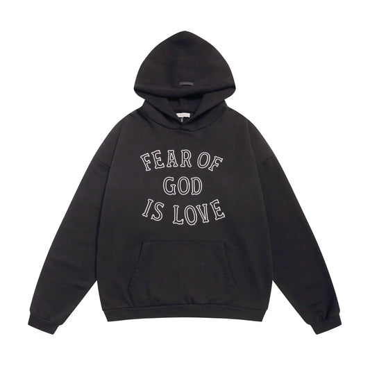 Fear of God ESSENTIALS Signature Black Hoodie