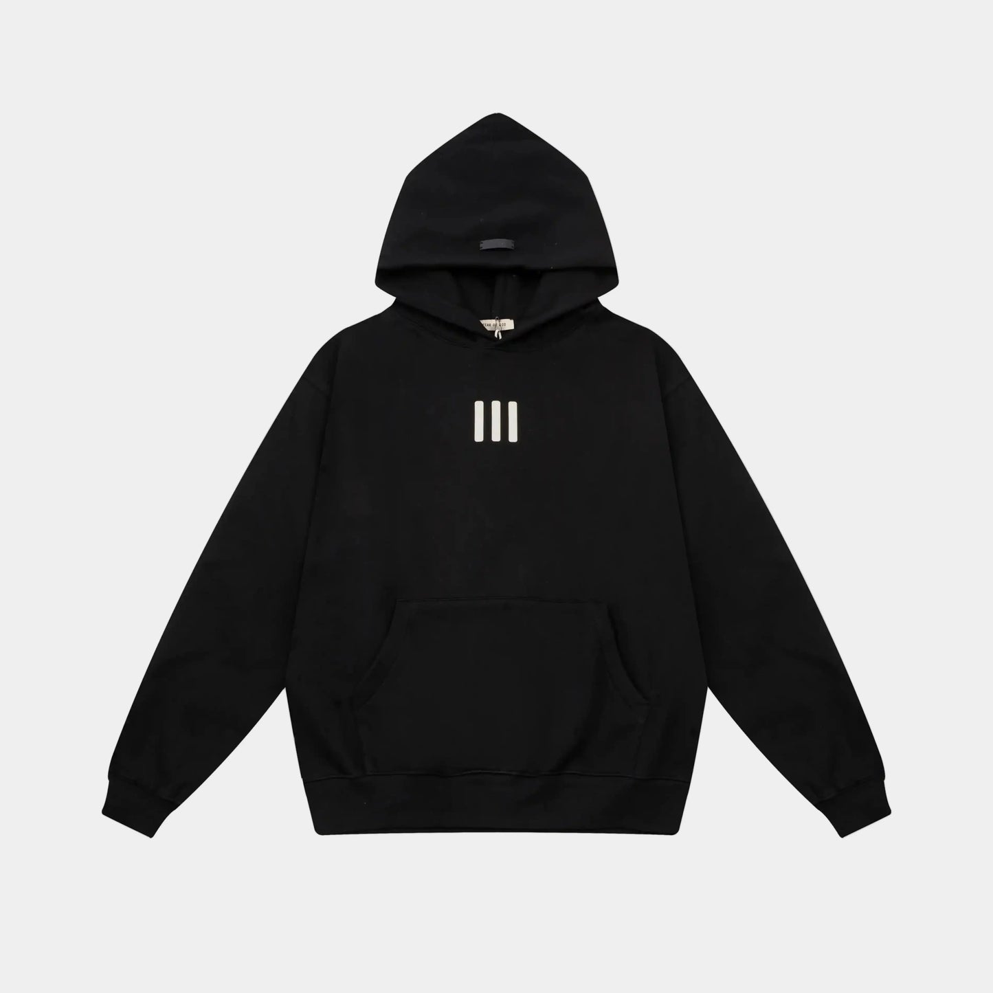 essentials black hoodie relaxed fit streetwear